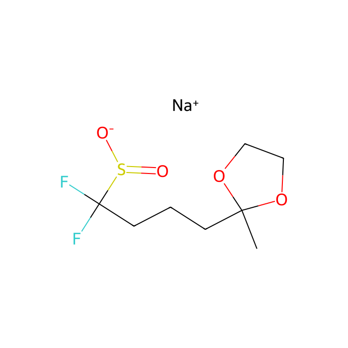 1,1-二氟-4-(2-甲基-1,3-二氧戊环-2-基)丁烷-1-亚磺酸钠