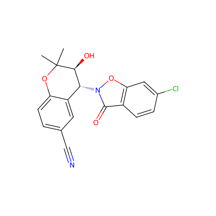 (3S,4R)-4-(6-chloro-3-oxo-1,2-benzoxazol-2-yl)-3-hydroxy-2,2-dimethyl-3,4-dihydrochromene-6-carbonitrile, ABCC9 的异构调节剂