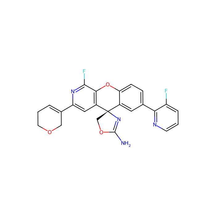 (4S)-3'-(3,6-dihydro-2H-pyran-5-yl)-1'-fluoro-7'-(3-fluoropyridin-2-yl)spiro[5H-1,3-oxazole-4,5'-chromeno[2,3-c]pyridine]-2-amine, beta 分泌酶 1 抑制剂