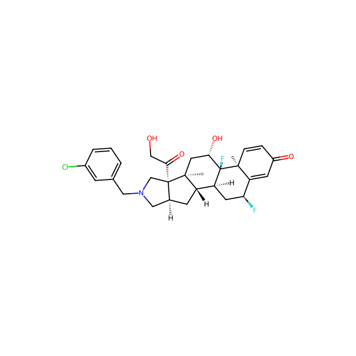 (1S,2S,4R,8S,9S,11S,12R,13S,19S)-6-[(3-chlorophenyl)methyl]-12,19-difluoro-11-hydroxy-8-(2-hydroxyacetyl)-9,13-dimethyl-6-azapentacyclo[10.8.0.02,9.04,8.013,18]icosa-14,17-dien-16-one, 糖皮质激素受体激动剂