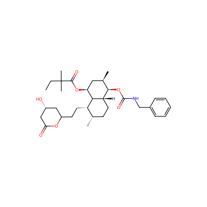(1S,3R,4R,4aR,7S,8S)-4-[(benzylcarbamoyl)oxy]-8-{2-[(4R)-4-hydroxy-6-oxooxan-2-yl]ethyl}-3,7-dimethyl-decahydronaphthalen-1-yl 2,2-dimethylbutanoate, 羟甲基戊二酰-CoA 还原酶抑制剂