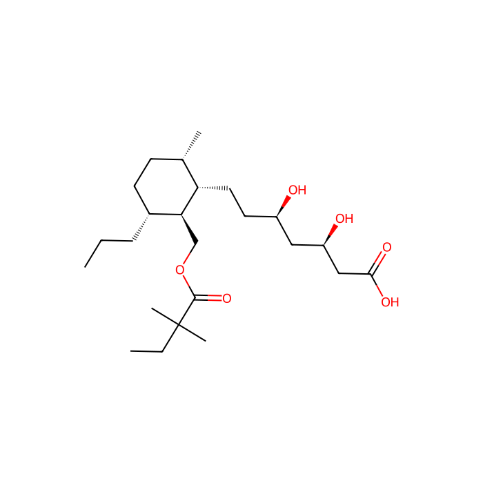 (3R,5R)-7-[(1S,2S,3R,6S)-2-{[(2,2-dimethylbutanoyl)oxy]methyl}-6-methyl-3-propylcyclohexyl]-3,5-dihydroxyheptanoic acid, 羟甲基戊二酰-CoA 还原酶抑制剂