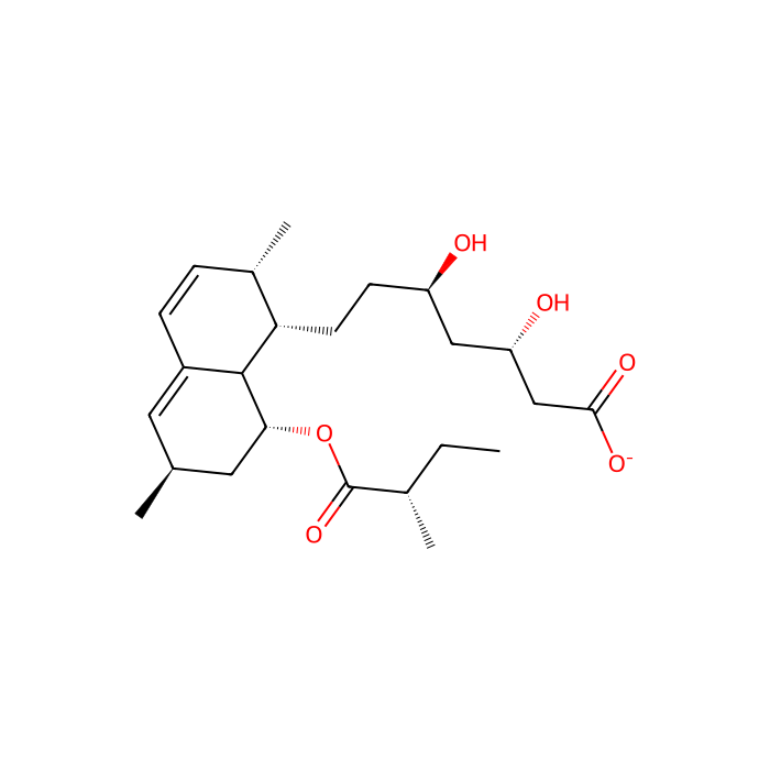 (3S,5R)-7-[(1S,2S,6R,8R)-2,6-dimethyl-8-{[(2S)-2-methylbutanoyl]oxy}-1,2,6,7,8,8a-hexahydronaphthalen-1-yl]-3,5-dihydroxyheptanoate, 羟甲基戊二酰-CoA 还原酶抑制剂