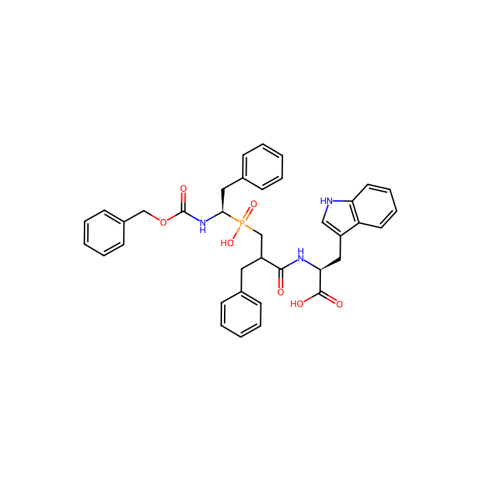 (2S)-2-(2-benzyl-3-{[(1R)-1-{[(benzyloxy)carbonyl]amino}-2-phenylethyl](hydroxy)phosphoryl}propanamido)-3-(1H-indol-3-yl)propanoic acid, 内皮素转化酶 1 抑制剂