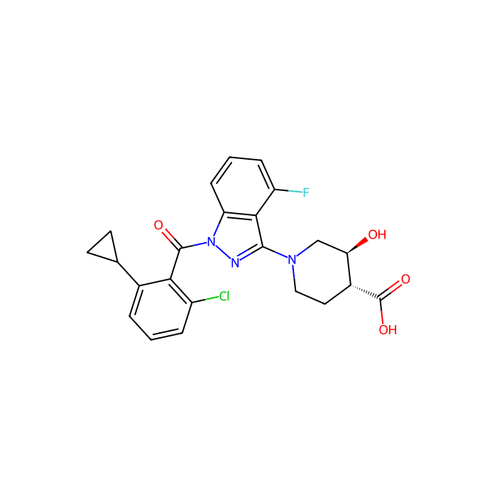 (3S,4R)-1-[1-(2-chloro-6-cyclopropylbenzoyl)-4-fluoro-1H-indazol-3-yl]-3-hydroxypiperidine-4-carboxylic acid, RAR 相关孤儿受体-γ 的异构调节剂