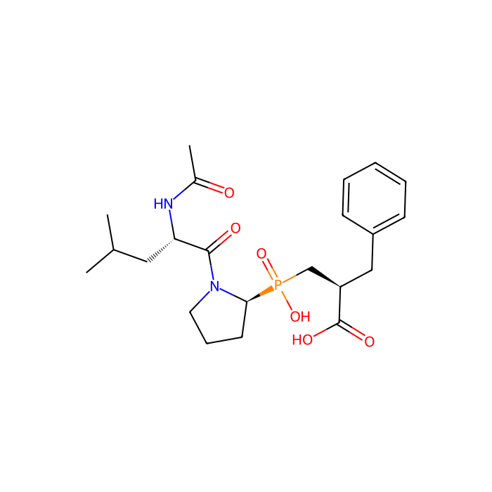 (2S)-2-benzyl-3-{[(2S)-1-[(2S)-2-acetamido-4-methylpentanoyl]pyrrolidin-2-yl](hydroxy)phosphoryl}propanoic acid, 血管紧张素转换酶 2 抑制剂