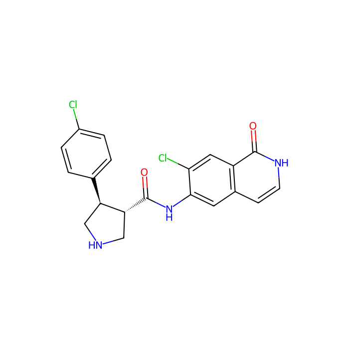 (3S,4R)-N-(7-chloro-1-oxo-1,2-dihydroisoquinolin-6-yl)-4-(4-chlorophenyl)pyrrolidine-3-carboxamide, 蛋白激酶 G (PKG) 2 抑制剂;蛋白激酶 N2 抑制剂;Rho 相关含线圈蛋白激酶 2 抑制剂