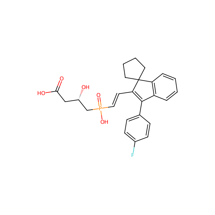(3S)-4-{[(E)-2-[3'-(4-fluorophenyl)spiro[cyclopentane-1,1'-indene]-2'-yl]ethenyl](hydroxy)phosphoryl}-3-hydroxybutanoic acid, 羟甲基戊二酰-CoA 还原酶抑制剂
