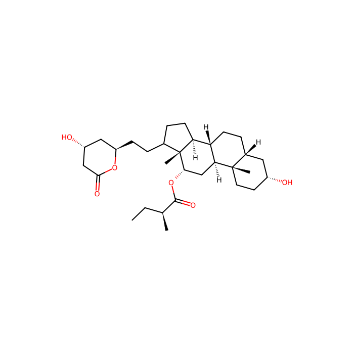 (1S,2S,5R,7R,10R,11S,15R,16S)-5-hydroxy-14-{2-[(2R,4R)-4-hydroxy-6-oxooxan-2-yl]ethyl}-2,15-dimethyltetracyclo[8.7.0.0^{2,7}.0^{11,15}]heptadecan-16-yl (2S)-2-methylbutanoate, 羟甲基戊二酰-CoA 还原酶抑制剂