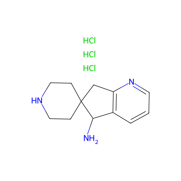 (5S)-spiro[5,7-dihydrocyclopenta[b]pyridine-6,4'-piperidine]-5-amine;trihydrochloride