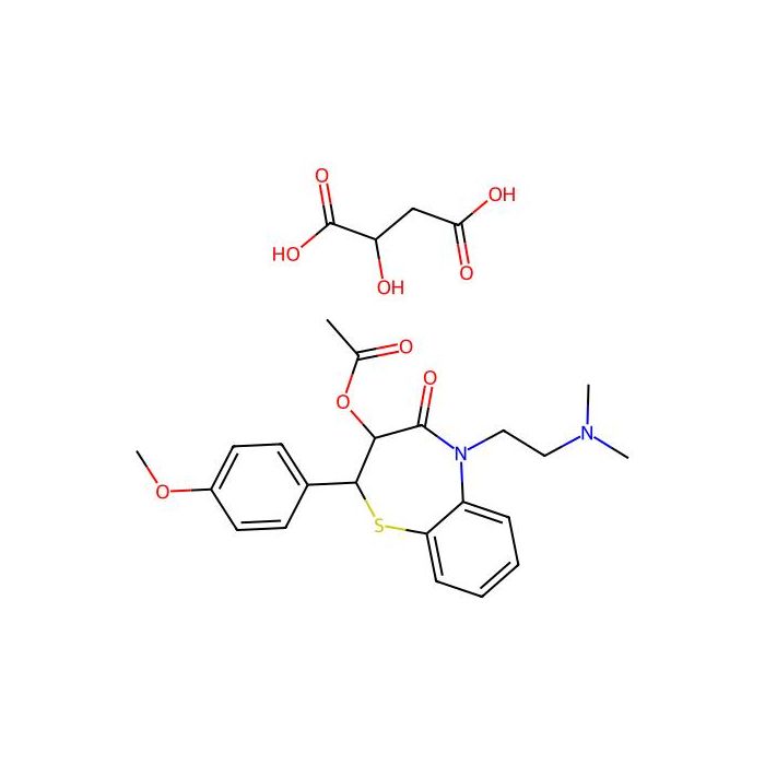 [(2S,3S)-5-[2-(dimethylamino)ethyl]-2-(4-methoxyphenyl)-4-oxo-2,3-dihydro-1,5-benzothiazepin-3-yl] acetate;2-hydroxybutanedioic acid, 电压门 L 型钙通道阻滞剂
