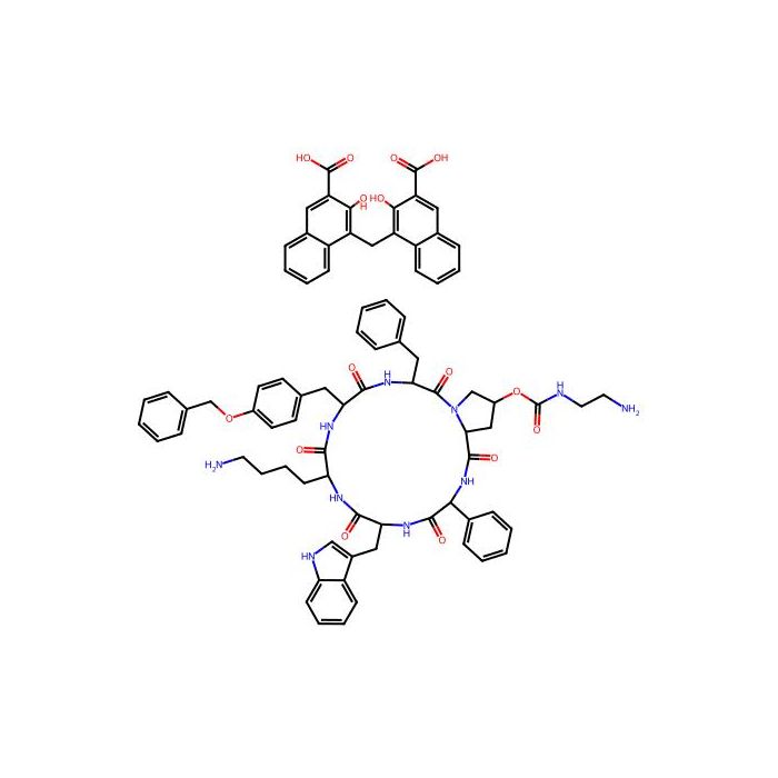 [(3S,6S,9S,12R,15S,18S,20S)-9-(4-aminobutyl)-3-benzyl-12-(1H-indol-3-ylmethyl)-2,5,8,11,14,17-hexaoxo-15-phenyl-6-[(4-phenylmethoxyphenyl)methyl]-1,4,7,10,13,16-hexazabicyclo[16.3.0]henicosan-20-yl] N-(2-aminoethyl)carbamate;4-[(3-carboxy-2-hydroxynaphtha, 促生长素受体 1 激动剂