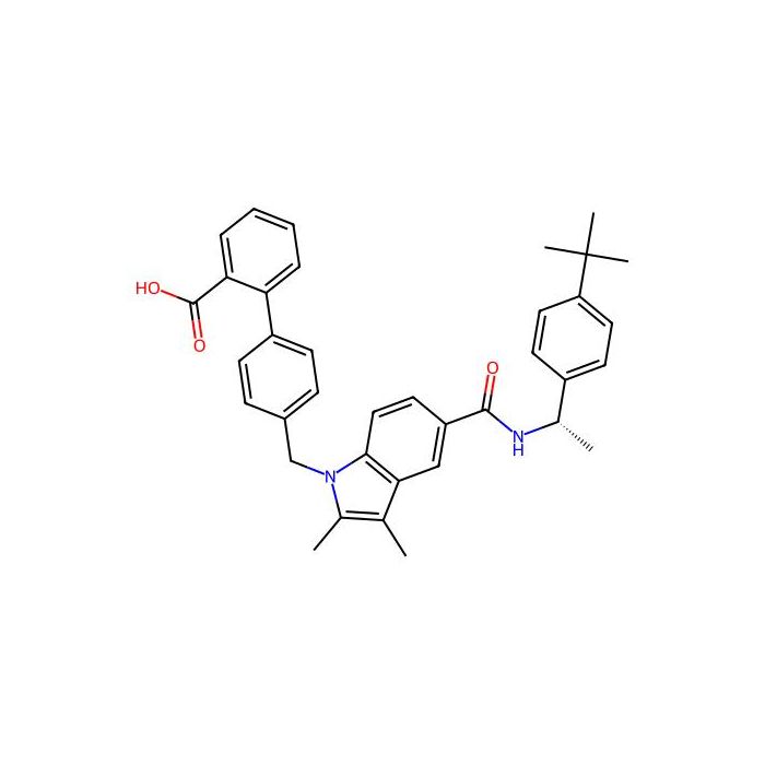 2-[4-[[5-[[(1S)-1-(4-tert-butylphenyl)ethyl]carbamoyl]-2,3-dimethylindol-1-yl]methyl]phenyl]benzoic acid