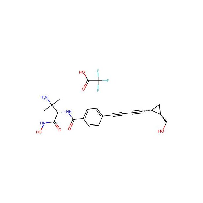 (2S)-3-amino-N-hydroxy-2-[(4-{4-[(1R,2R)-2-(hydroxymethyl)cyclopropyl]buta-1,3-diyn-1-yl}phenyl)formamido]-3-methylbutanamide; trifluoroacetic acid