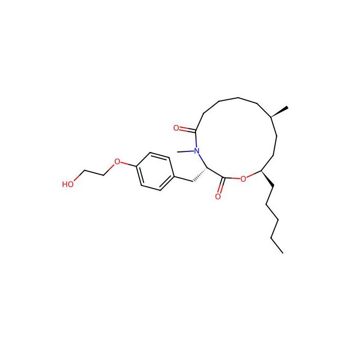 (3S,10R,13R)-3-[[4-(2-hydroxyethoxy)phenyl]methyl]-4,10-dimethyl-13-pentyl-1-oxa-4-azacyclotridecane-2,5-dione