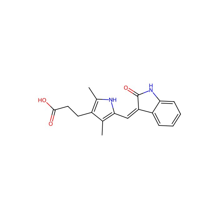 TSU-68（SU6668，Orantinib）,PDGFR抑制剂, 表皮生长因子受体抑制剂；成纤维细胞生长因子受体 1 抑制剂；激酶插入域受体抑制剂；血小板衍生生长因子受体 beta 抑制剂