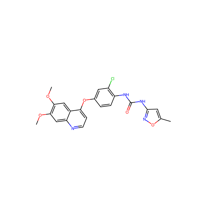 Tivozanib (AV-951)，抑制剂, 血管内皮生长因子受体抑制剂