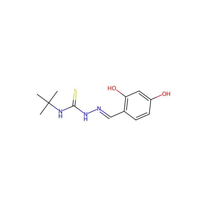 1-tert-butyl-3-[(E)-(2,4-dihydroxyphenyl)methylideneamino]thiourea