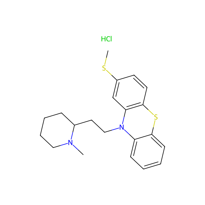甲硫哒嗪盐酸盐, 羟色胺 2c (5-HT2c) 受体拮抗剂