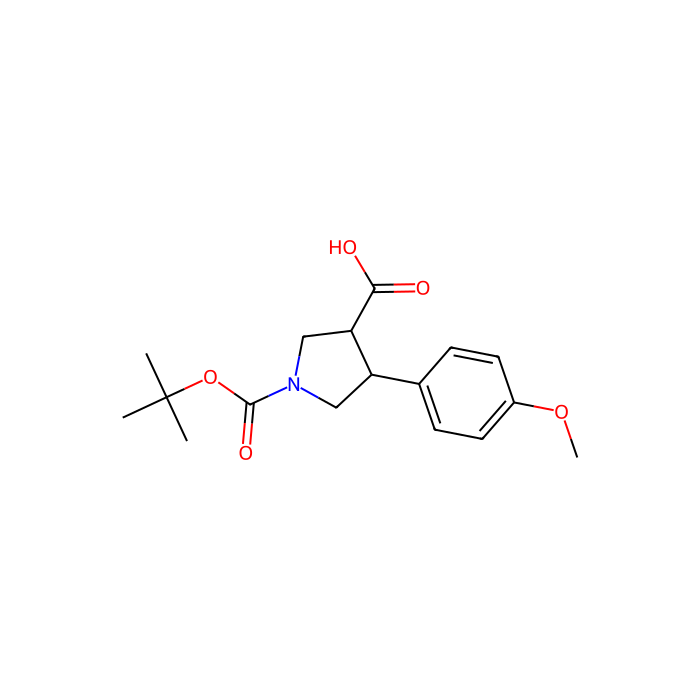 1-Boc-4-(4-甲氧基苯基)吡咯烷-3-羧酸