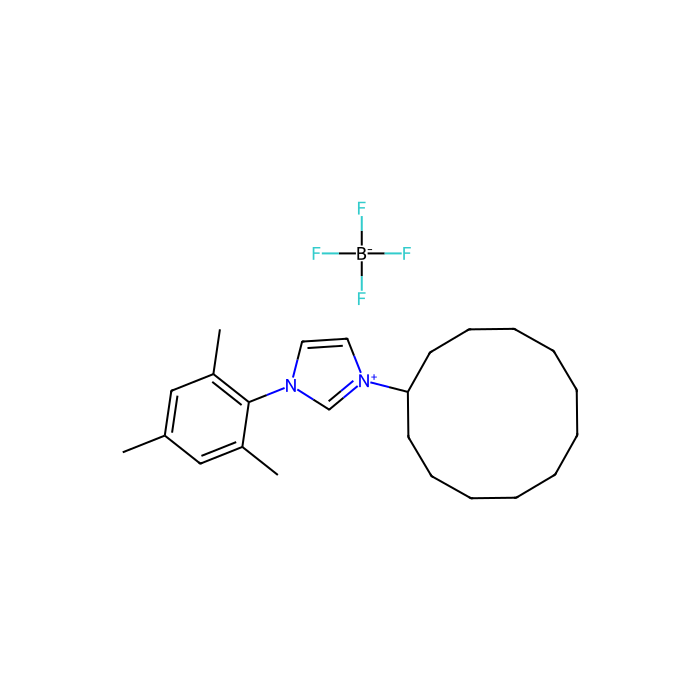 1-（2,4,6-三甲基苯基）-3-（环十二烷基）咪唑四氟硼酸盐