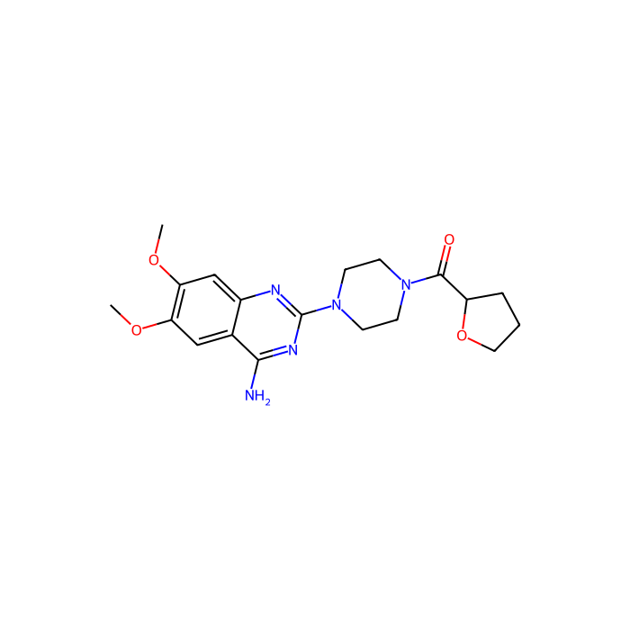 特拉唑嗪, α 1A 肾上腺素受体拮抗剂；α 1B 肾上腺素受体拮抗剂；α 1D 肾上腺素受体拮抗剂