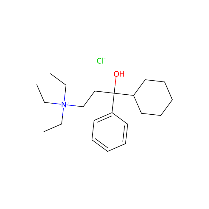 氯化三己基乙酯, 肌卡因乙酰胆碱受体 M1 拮抗剂