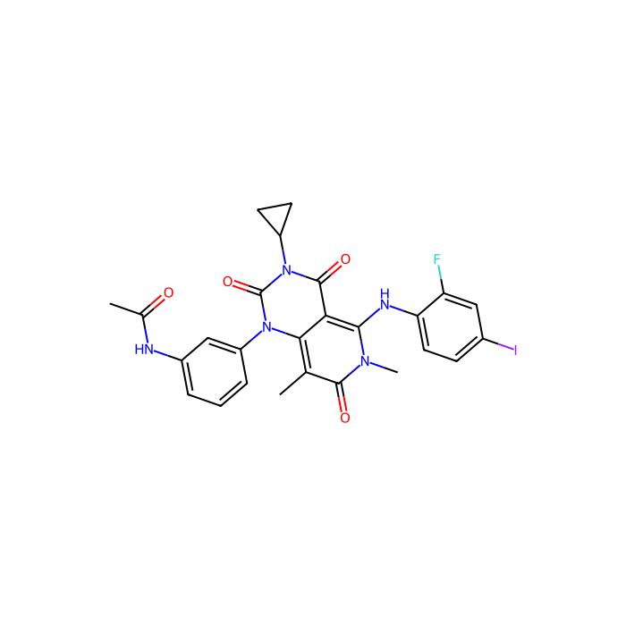 Trametinib (GSK1120212), 双特异性丝裂原活化蛋白激酶激酶；MEK1/2 抑制剂