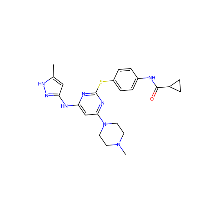 Tozasertib (VX-680, MK-0457), 丝氨酸/苏氨酸蛋白激酶 Aurora 抑制剂