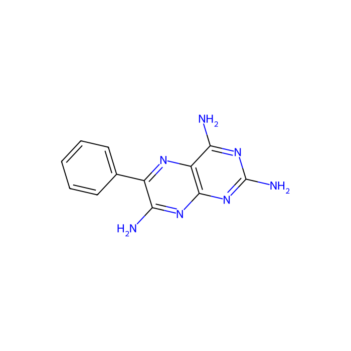 2,4,7-三氨基-6-苯基蝶啶, 阿米洛利钠通道，ENaC 阻断剂