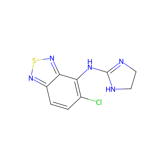 替扎尼丁, α 2A 肾上腺素受体激动剂；α 2B 肾上腺素受体激动剂