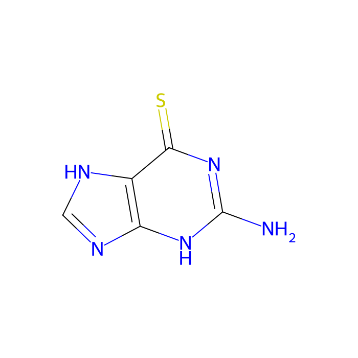 6-硫鸟嘌呤, DNA 抑制剂
