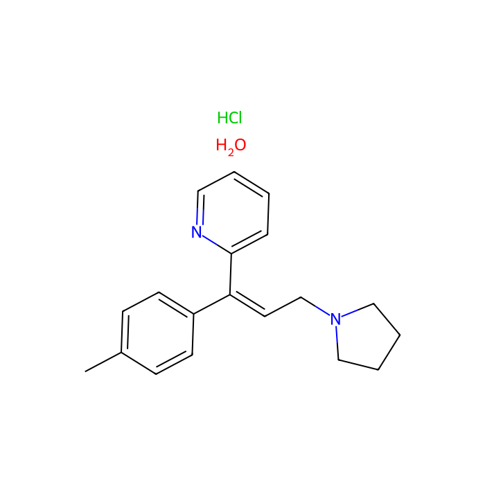 反式三丙啶盐酸盐, 组胺 H1 受体拮抗剂