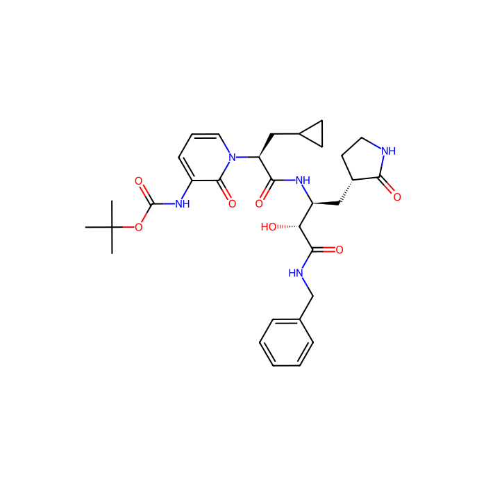Tert-butyl  (1-((S)-1-(((S)-4-(benzylamino)-3,4-dioxo-1-((S)-2-oxopyrrolidin-3-yl)-butan-2-yl)ami-no)-3-cyclopropyl-1-oxopropan-2-yl)-2-oxo-1,2-dihydropyridin-3-yl)carbamate