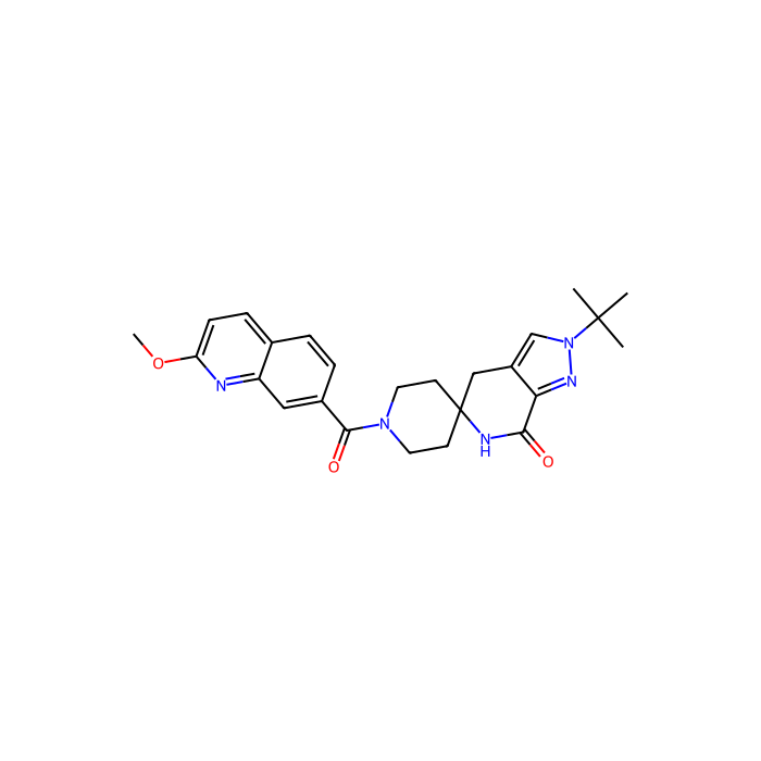 2-tert-butyl-1'-(2-methoxyquinoline-7-carbonyl)spiro[4,6-dihydropyrazolo[3,4-c]pyridine-5,4'-piperidine]-7-one, 乙酰辅酶羧化酶 1 抑制剂；乙酰辅酶羧化酶 2 抑制剂