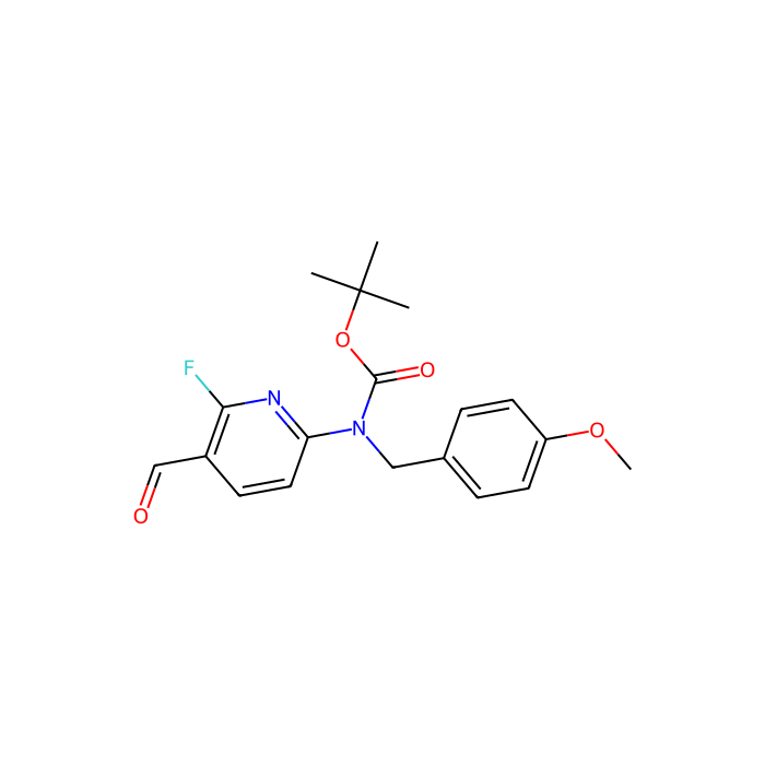 tert-butyl N-(6-fluoro-5-formyl-2-pyridyl)-N-[(4-methoxyphenyl)methyl]carbamate