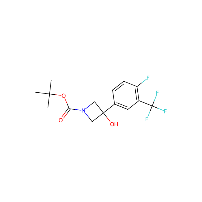 tert-butyl 3-[4-fluoro-3-(trifluoromethyl)phenyl]-3-hydroxyazetidine-1-carboxylate