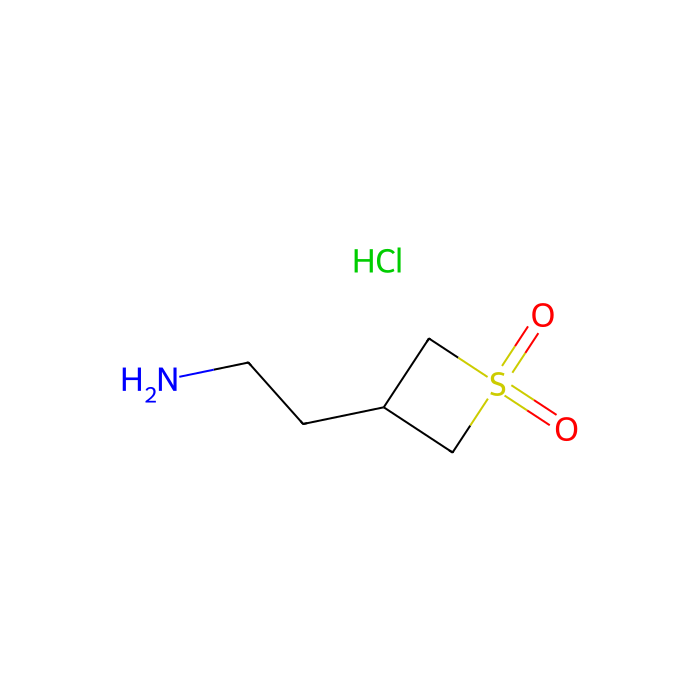 3-(2-aminoethyl)-1λ⁶-thietane-1,1-dione hydrochloride