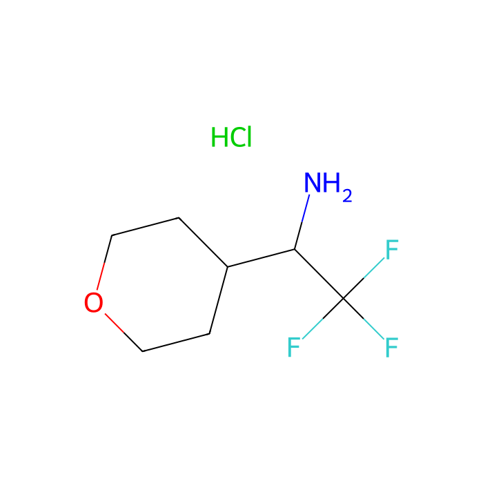 2,2,2-trifluoro-1-tetrahydropyran-4-yl-ethanamine;hydrochloride