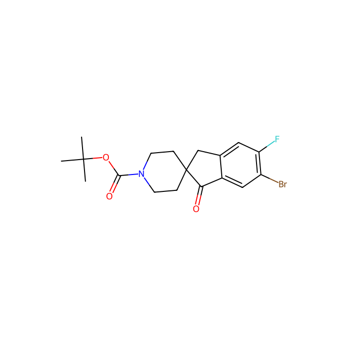 tert-butyl 6-bromo-5-fluoro-1-oxo-spiro[indane-2,4'-piperidine]-1'-carboxylate
