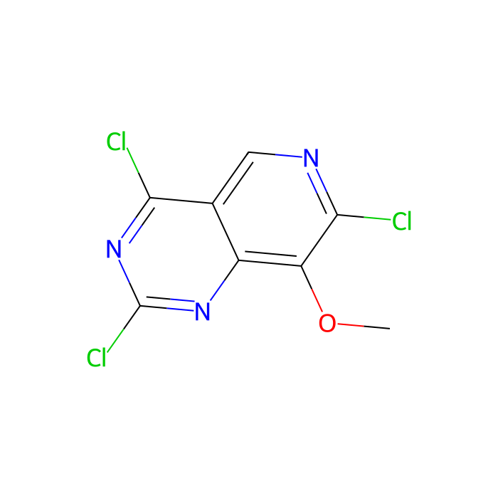 2,4,7-trichloro-8-methoxy-pyrido[4,3-d]pyrimidine