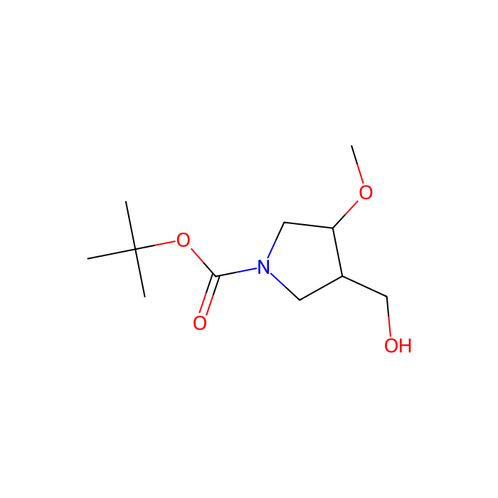 反式-3-(羟甲基)-4-甲氧基-吡咯烷-1-羧酸叔丁酯
