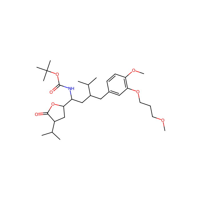 tert-butyl N-[(1S,3S)-1-[(2S,4S)-4-isopropyl-5-oxo-tetrahydrofuran-2-yl]-3-[[4-methoxy-3-(3-methoxypropoxy)phenyl]methyl]-4-methyl-pentyl]carbamate