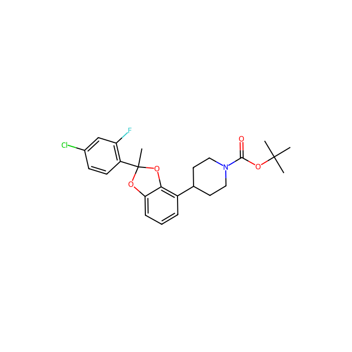 tert-butyl 4-[2-(4-chloro-2-fluoro-phenyl)-2-methyl-1,3-benzodioxol-4-yl]piperidine-1-carboxylate