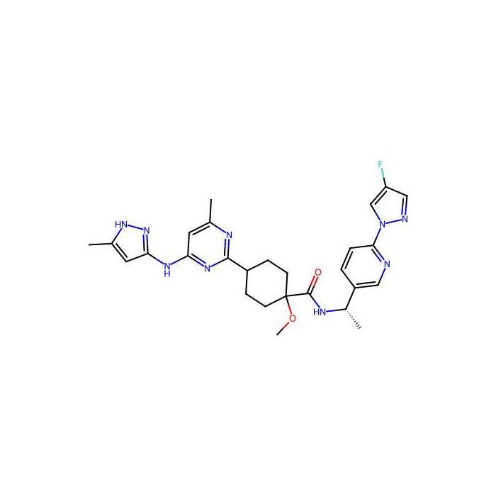 trans-Pralsetinib, 驱动蛋白-1 重链/酪氨酸蛋白激酶受体 RET 抑制剂