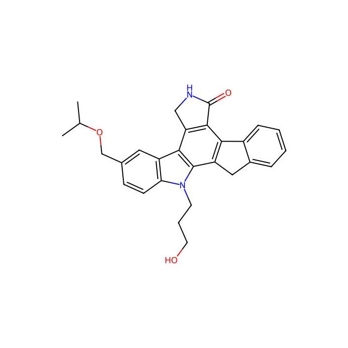 3-(5,6,7,13-Tetrahydro-9-((1-methylethoxy)methyl)-5-oxo-12h-indeno(2,1-a)pyrrolo(3,4-c)carbazol-12-yl)propanol, 血管内皮生长因子受体抑制剂