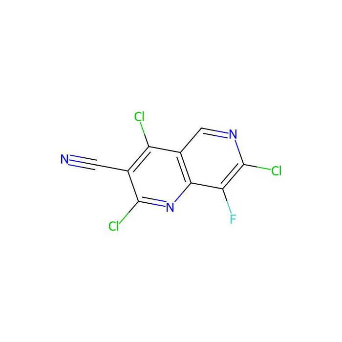 2,4,7-trichloro-8-fluoro-1,6-naphthyridine-3-carbonitrile