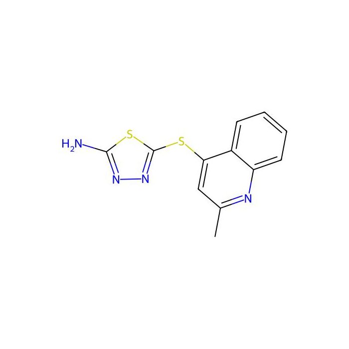 5-((2-甲基喹啉-4-基)硫基)-1， 3， 4-噻二唑-2-胺