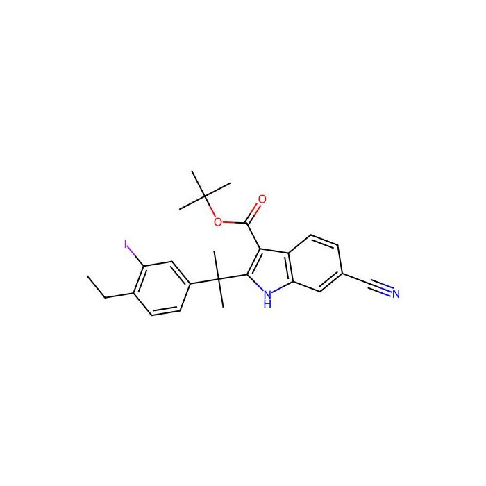 6-氰基-2-(2-(4-乙基-3-碘苯基)丙-2-基)-1H-吲哚-3-羧酸叔丁酯