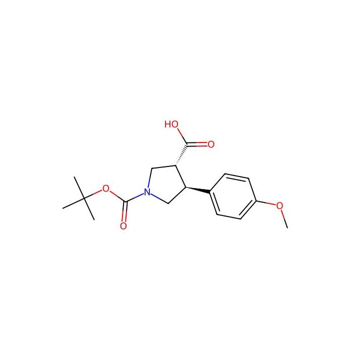 反式-1-（叔丁氧羰基）-4-（4-甲氧基苯基）吡咯烷-3-羧酸